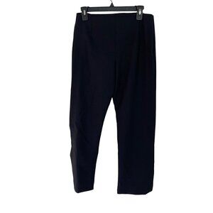 Diana Slavin Womens Trouser Pants Size XXS Black Mid Rise Straight Leg